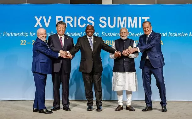 Lula, Xi jinping, Cyril Ramaphosa, Narendra Modi e Sergey Lavrov