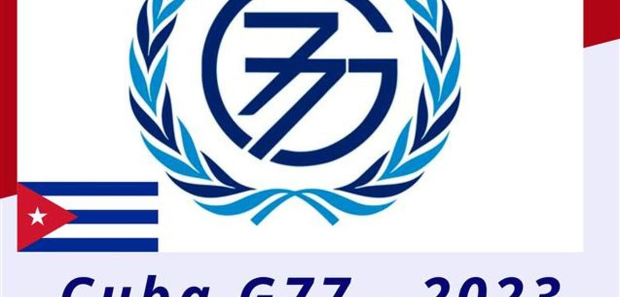 Logomarca da Cúpula do G77+China, que se realiza nos dias 15 e 16 de setembro em Havana