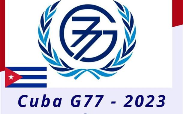 Logomarca da Cúpula do G77+China, que se realiza nos dias 15 e 16 de setembro em Havana