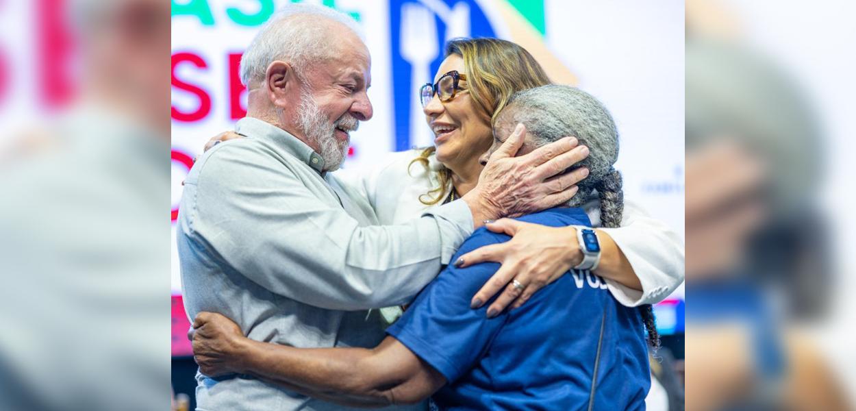 Lula, Janja e apoiadora em cerimônia do governo no Piauí 31/8/23 (Foto: Ricardo Stuckert) Lula, Janja e apoiadora em cerimônia do governo no Piauí 31/8/23