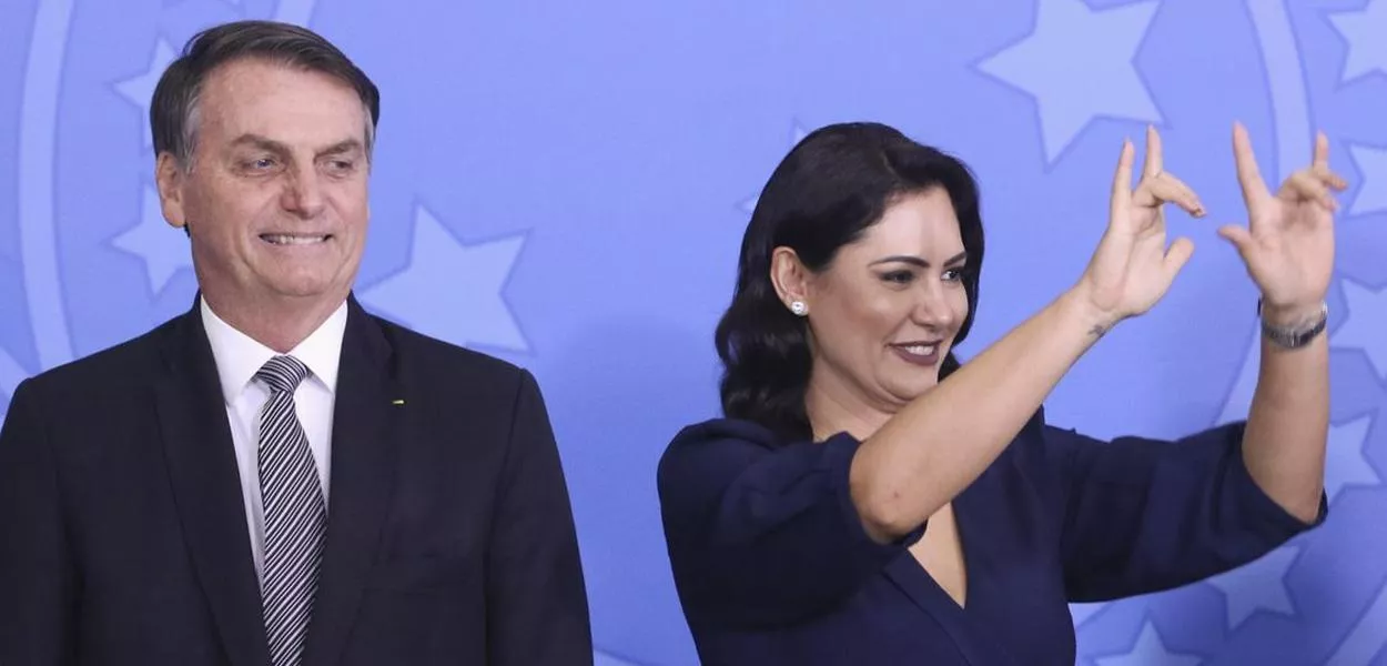 Jair Bolsonaro e Michelle Bolsonaro 