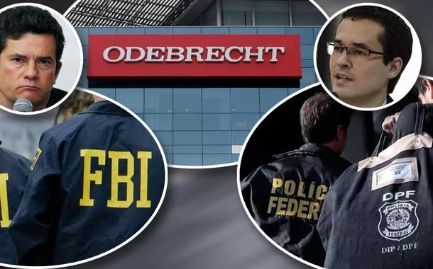 Sergio Moro (ex-juiz da Lava Jato, à esq.), Deltan Dallagnol (ex-procurador do MPF-PR), Polícia Federal e FBI