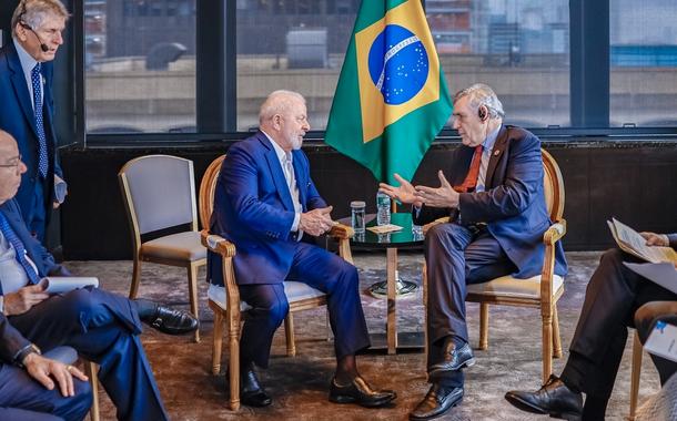 Na véspera da Assembleia da ONU, Lula se encontra com presidente da Suíça e ex-premiê do Reino Unido