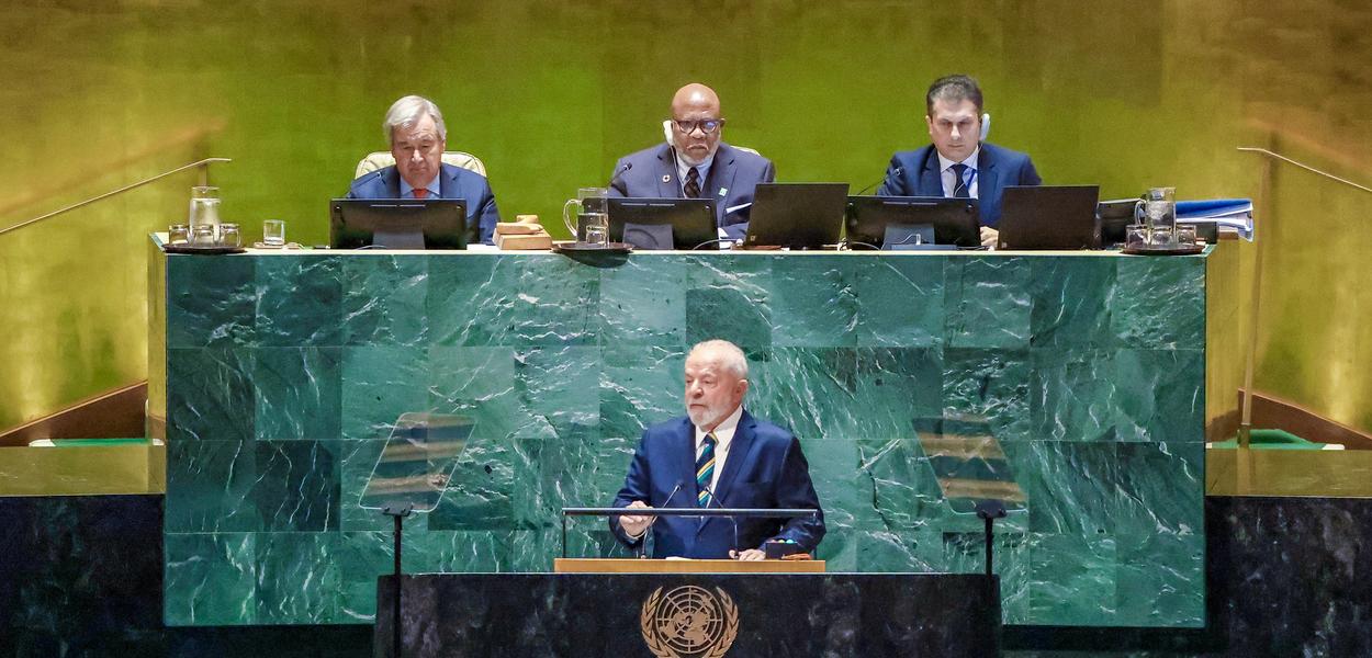 Presidente Luiz Inácio Lula da Silva, durante abertura do Debate Geral da 78º Sessão da Assembleia Geral das Nações Unidas