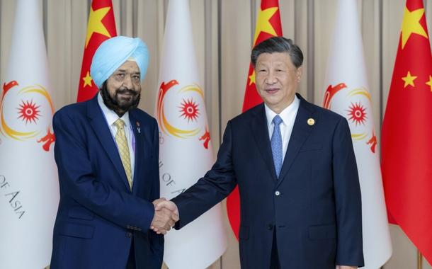 Randhir Singh e Xi Jinping