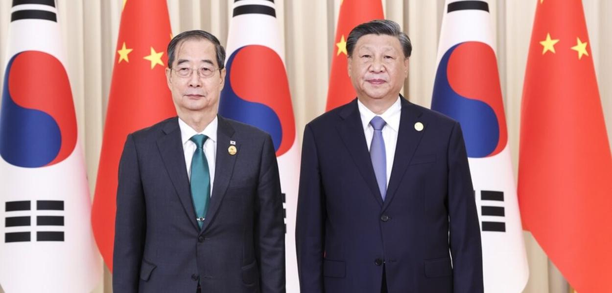 Han Duck-soo e Xi Jinping