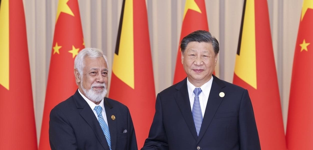 Xanana Gusmão e Xi Jinping