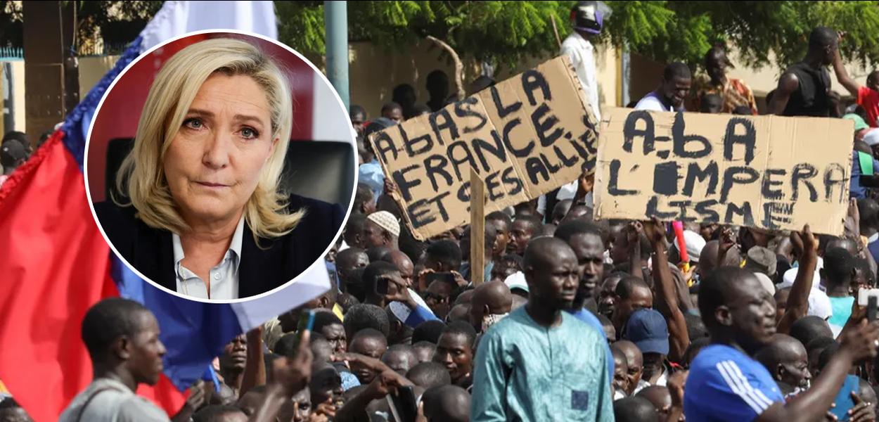 Marine Le Pen e protesto contra França no Níger 