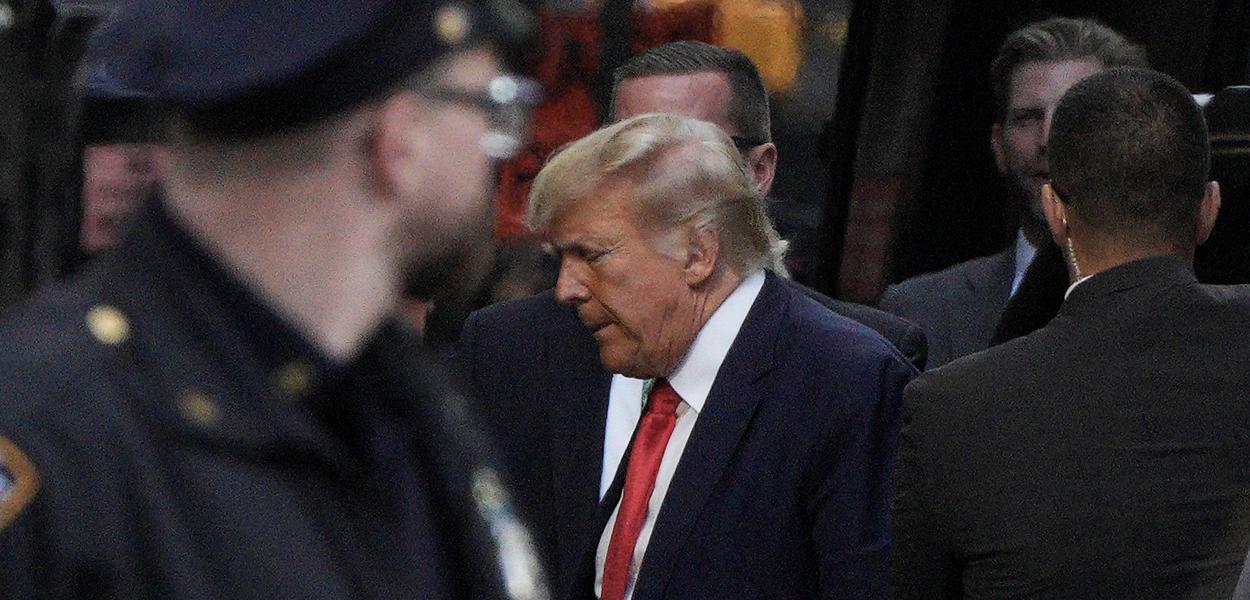 Ex-presidente dos EUA Donald Trump chega a Trump Tower, em Nova York, EUA03/04/2023