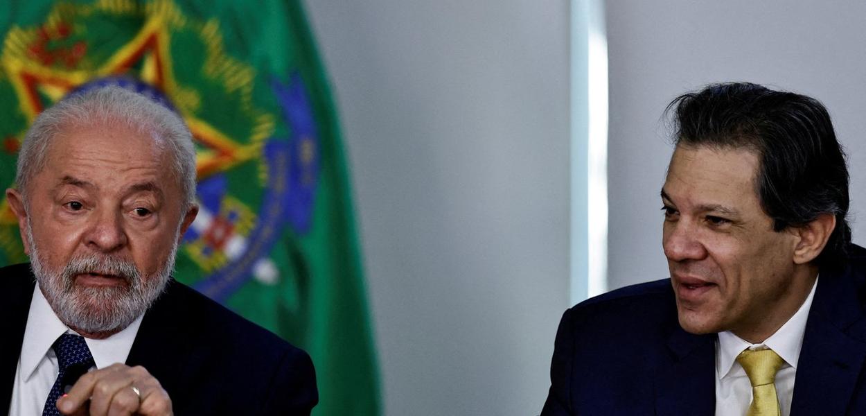 Presidente Lula e ministro Fernando Haddad participam de reunião no Palácio do Planalto - 25/05/2023
