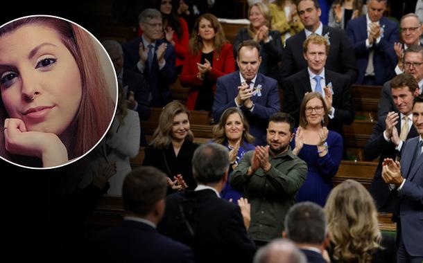 Natália Urban | Zelensky e Trudeau aplaudem nazista ucraniano no Parlamento canadense