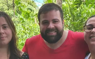 Sâmia, Diego e Dayane Bomfim, em dezembro de 2020