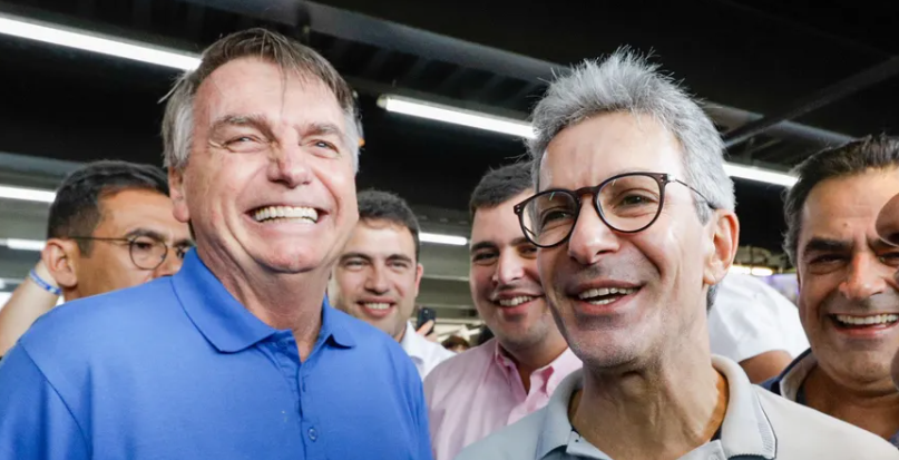 Bolsonaro ao lado de Romeu Zema em Belo Horizonte 7/10/23