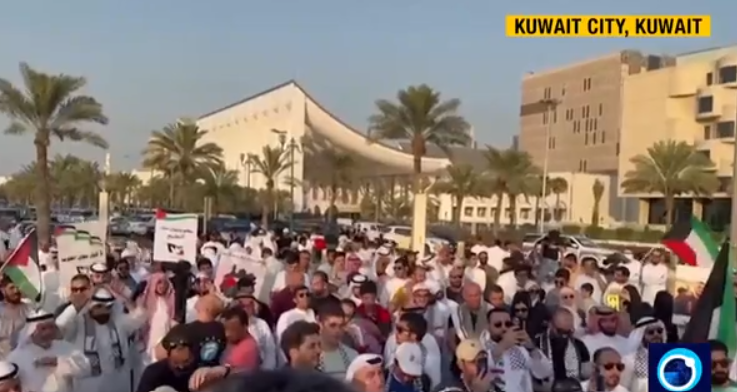 Protesto pró-Palestina no Kuwait 8/10/23