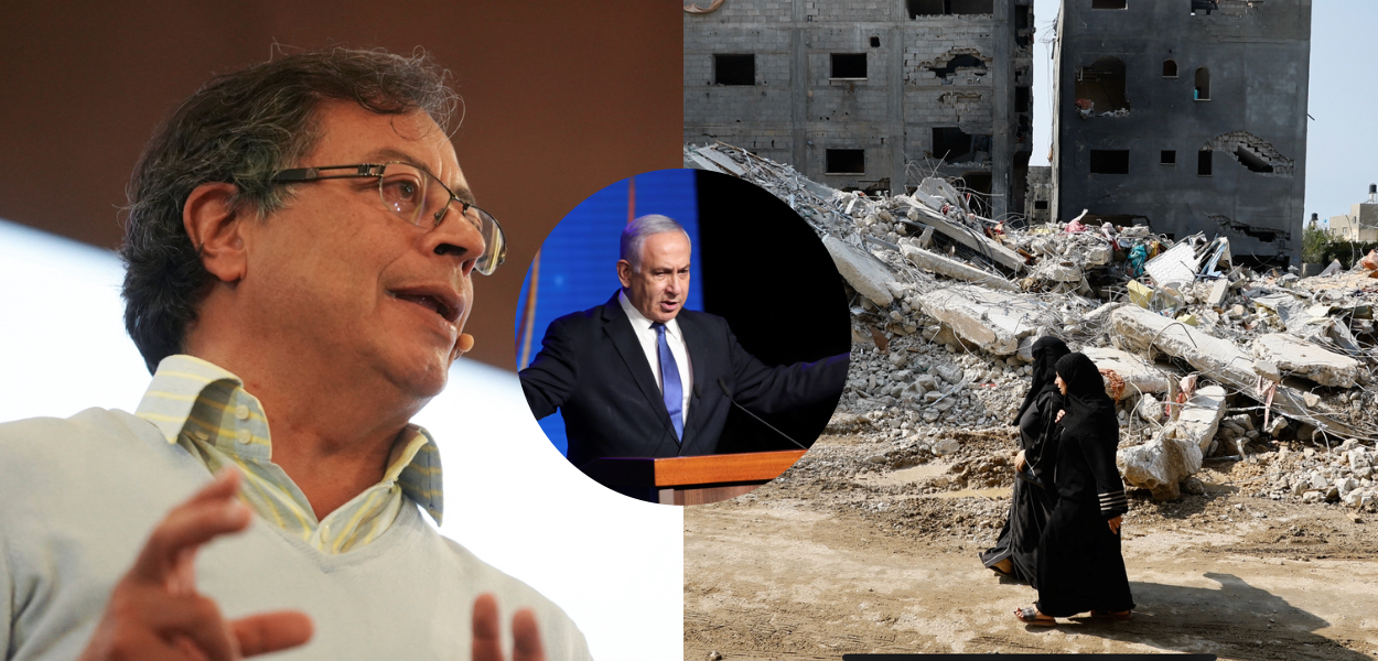 Gustavo Petro, Benjamin Netanyahu e a violência israelense na Faixa de Gaza