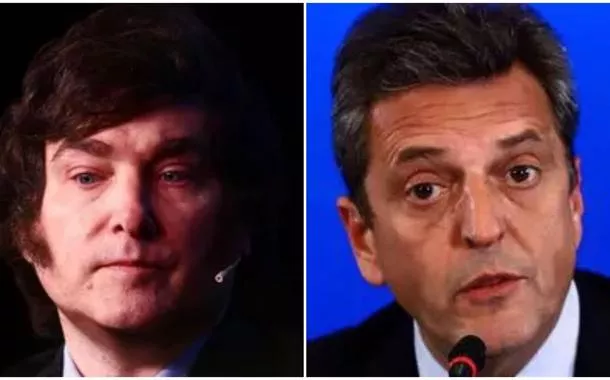 Javier Milei e Sergio Massa