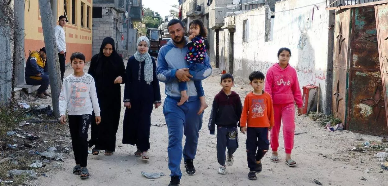 Crianças palestinas em Gaza 