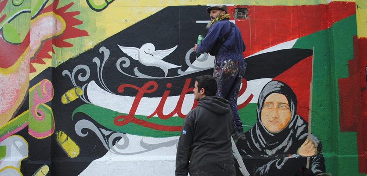 Mural na Argentina de apoio à Palestina