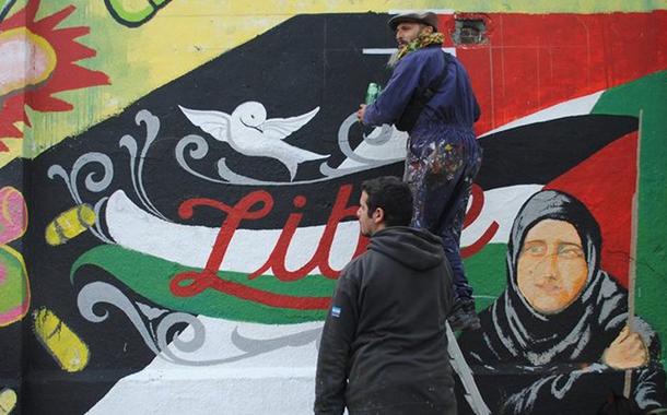 Mural na Argentina de apoio à Palestina