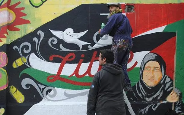 Mural na Argentina de apoio à Palestina