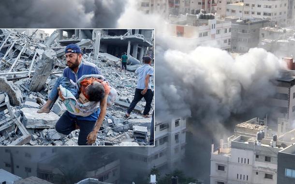 Israel bombardeou a Faixa de Gaza com ataques aéreos que mataram milhares de crianças