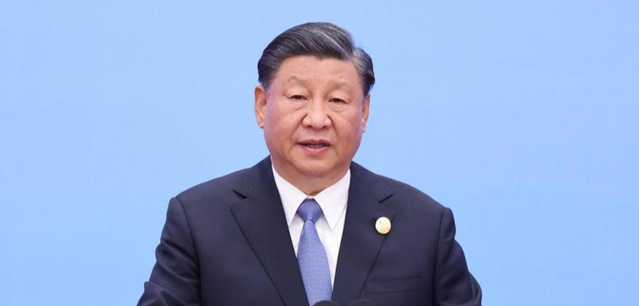 O Presidente Xi Jinping discursa na comemoração dos 10 anos do "Cinturão e Rota"