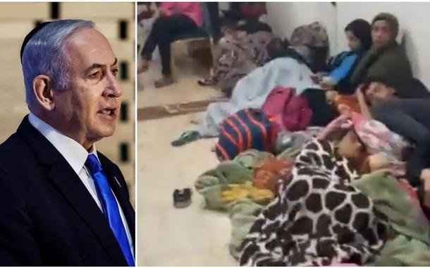 Benjamin Netanyahu e as crianças e mulheres abrigadasjoga bet apkhospitaljoga bet apkGaza