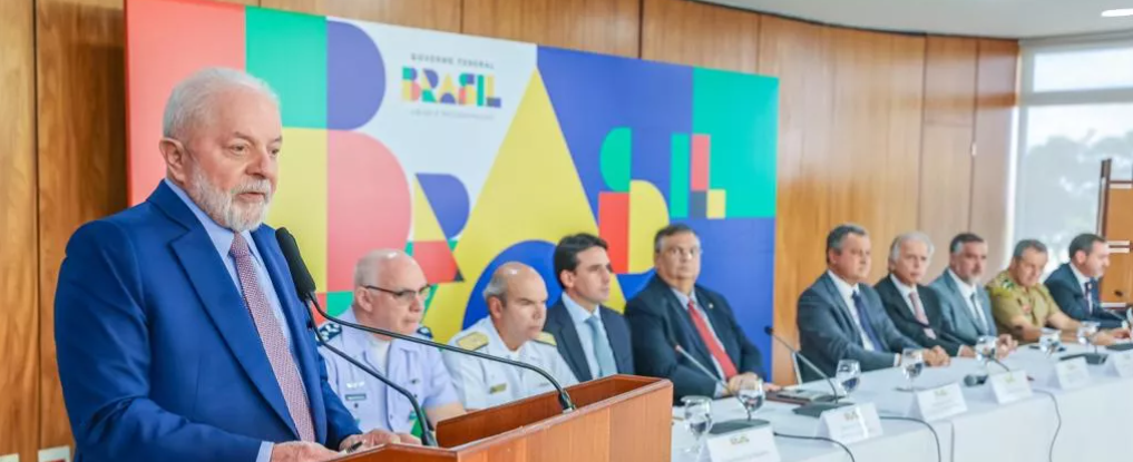 Presidente Lula durante evento de assinatura da GLO nos portos e aeroportos de RJ e SP 01/11/2023