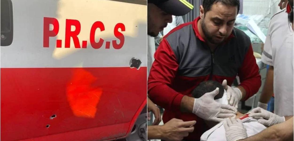 A paramedic and a Red Cross paramedic were injured by occupation soldiers’ bullets in Gaza (video)