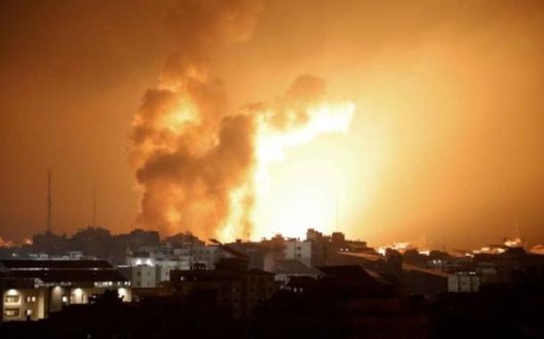 Bombardeio israelense no Sul da Faixa de Gaza