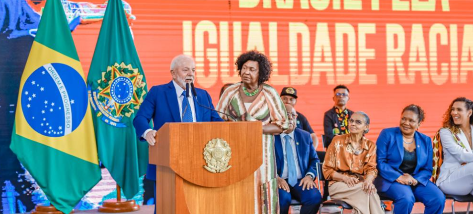 Evento Brasil pela Igualdade Racial, com a presença do presidente Lula