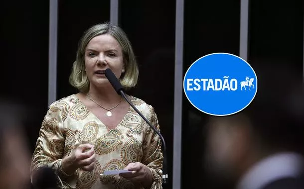 "Vergonha alheia", diz Gleisi, sobre agressão grosseira do Estadão a Dino