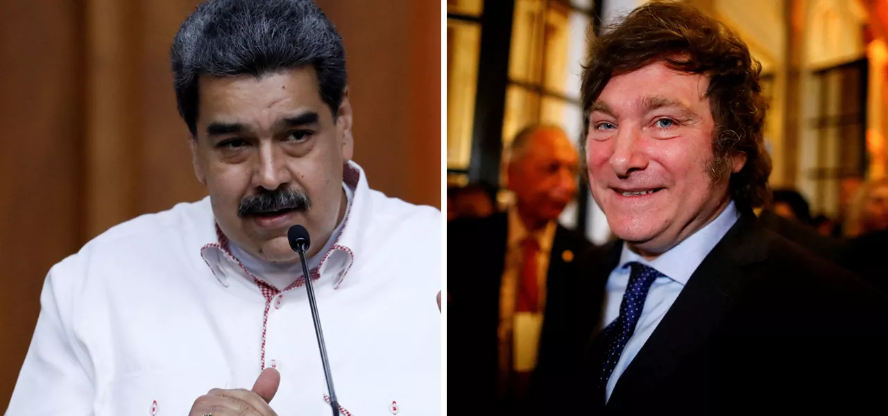 Nicolás Maduro e Javier Milei