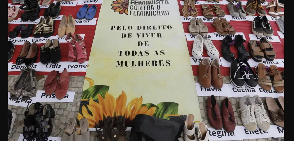 Ato contra o feminicídio em Copacabana