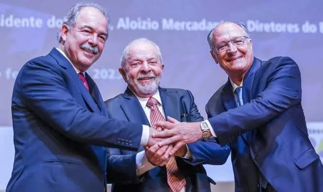 Presidente Lula, Geraldo Alckmin e Aloizio Mercadante