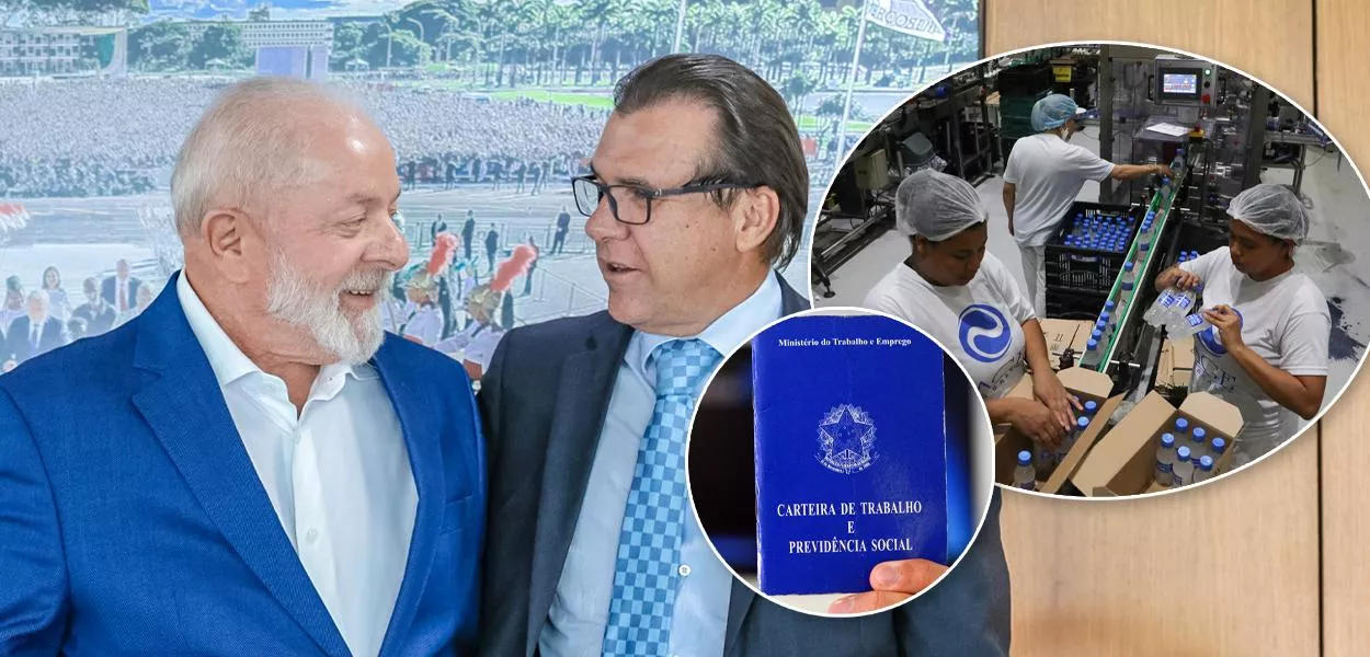 Presidente Lula e o ministro do Trabalho, Luiz Marinho