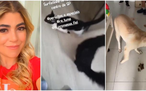 Raquel Pacheco (Bruna Surfistinha), gatos e cachorro
