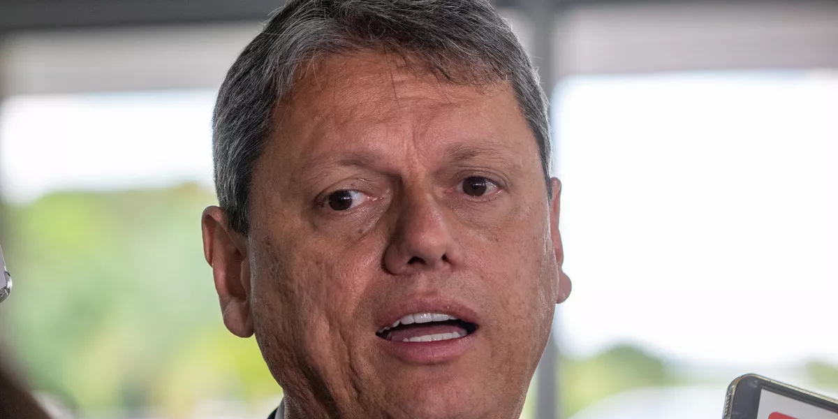 O governador de São Paulo, Tarcísio de Freitas