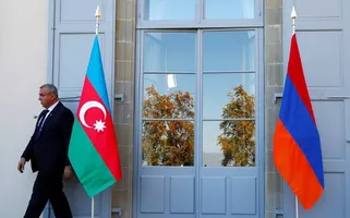 Bandeiras de Azerbaijão e Armênia