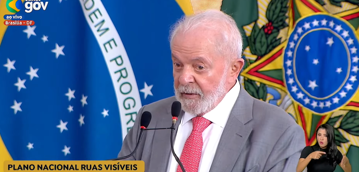 Presidente Lula no lançamento do Plano Ruas Visíveis