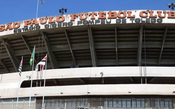 Fachada do Estádio do Morumbi, na zona oeste de São Paulo