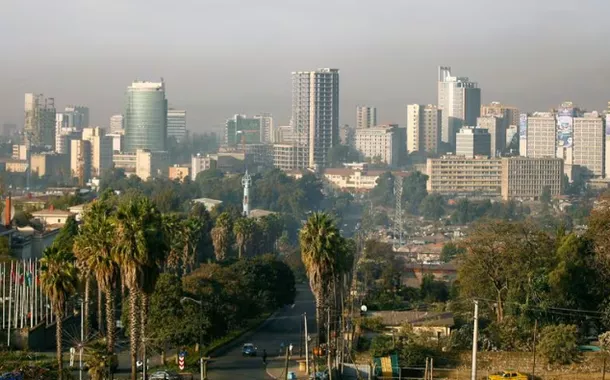 Uma vista geral mostra a paisagem urbana da capital da Etiópia, Adis Abeba, 29 de janeiro de 2017