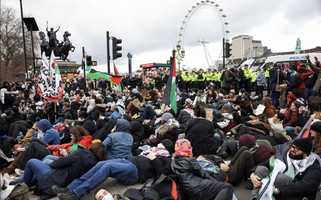 Protesto pró-Palestina em Londres