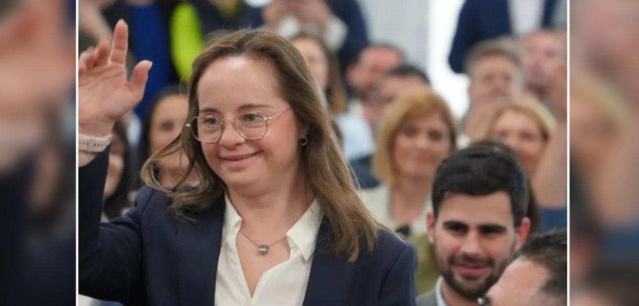 Mar Galcer&aacute;n &eacute; a primeira deputada com s&iacute;ndrome de Down de Espanha - Brasil  247