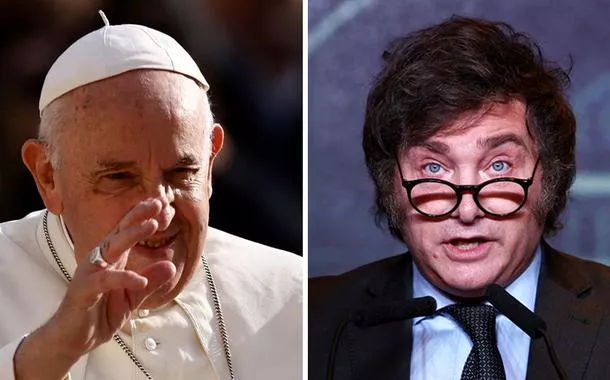 Milei, que insultava o Papa Franciso, agora simula afeto