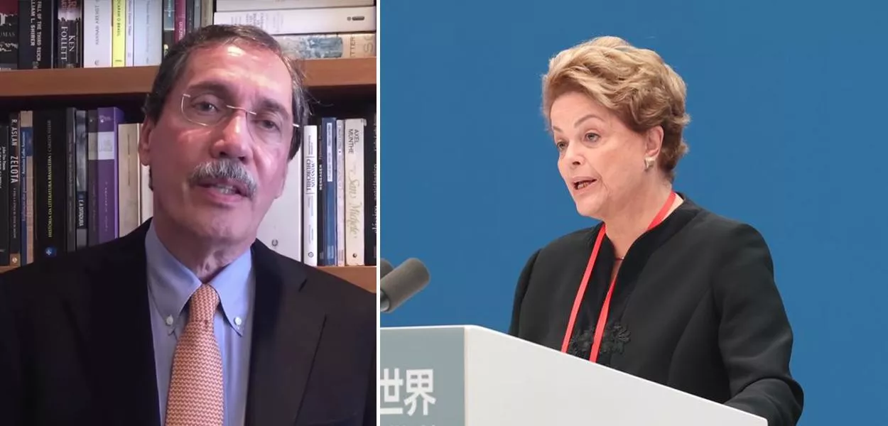 Merval Pereira e Dilma Rousseff