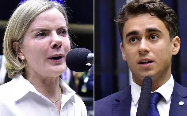 Gleisi Hoffmann e Nikolas Ferreira