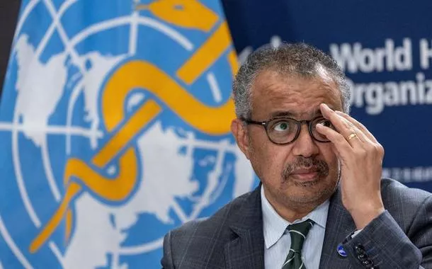 O diretor-geral da OMS,  Tedros Adhanom se emociona ao falar das condições infernais provocadas pelo genocídio israelense em Gaza  Photo