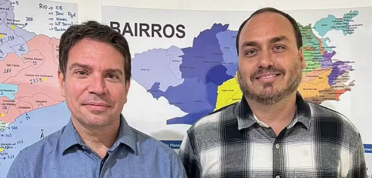 Alexandre Ramagem e Carlos Bolsonaro