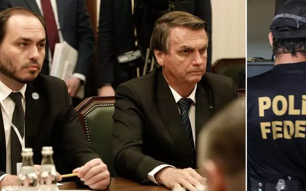 Carlos e Jair Bolsonaro | Polícia Federal